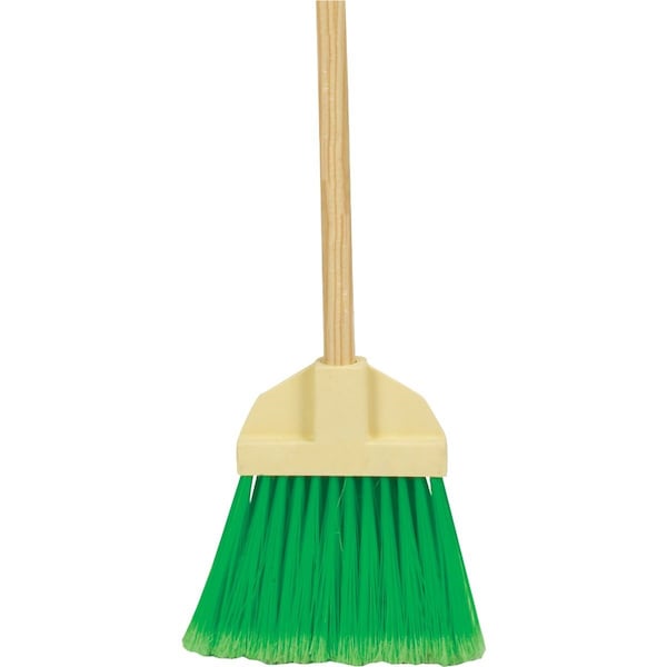 Bruske 9 In. W. x 37 In. L. Wood Handle Flared Lobby Household Broom, Green Bristles 5407-12 - main